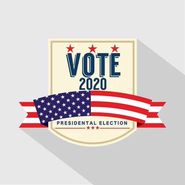 2020 Verenigde Staten Van Amerika President Verkiezing Stem Badge Vintage — Stockvector