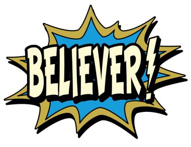 İnançlı bir patlama bulutu, basit bir vektör çizimi 