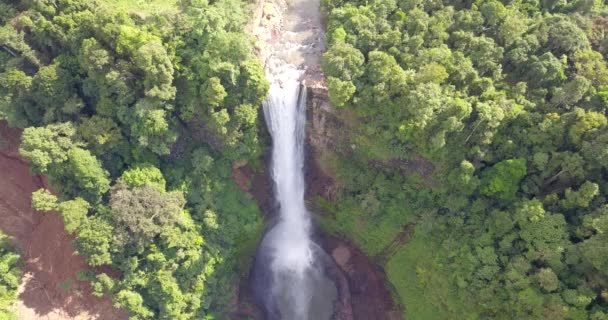 Tat Khot Waterfall Einer Der Wasserfälle Von Süd Laos — Stockvideo