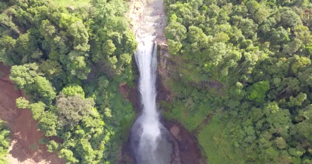 Tat Khot Waterfall Una Las Cascadas Del Sur Laos — Vídeo de stock