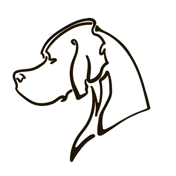 포인터 강아지의 초상화 — 스톡 벡터