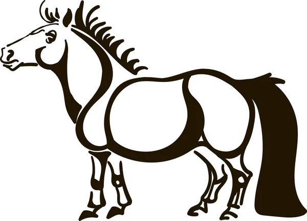 Leuke Pony Vectorillustratie — Stockvector