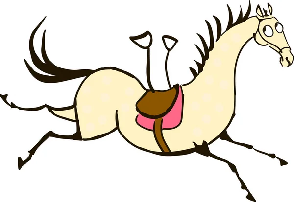 Dulce Caballo Corriendo Vector — Vector de stock