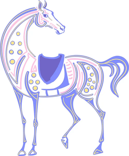 美しい紫色の馬のベクトル — ストックベクタ
