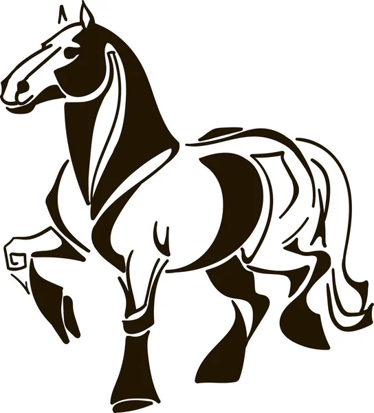 Proyecto Ilustración Vectorial Caballo — Vector de stock