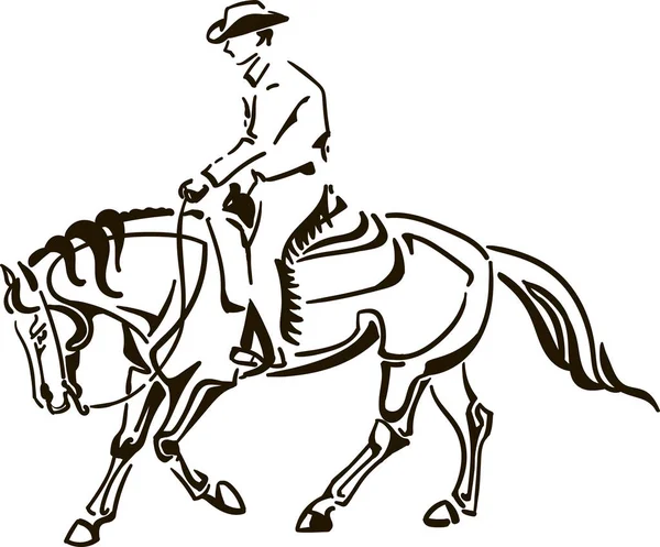 Καουμπόη Άλογο Εικονογράφηση Διάνυσμα — Διανυσματικό Αρχείο