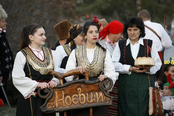 Festa in maschera a Zemen, Bulgaria . — Foto Stock