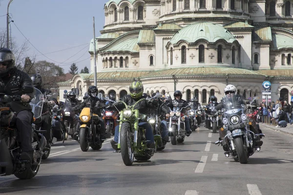 A nyár motorkerékpár Szófiában, Bulga hivatalos megnyitója — Stock Fotó