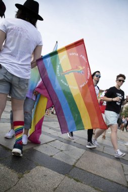 Sofia Pride. Geçit töreni, gökkuşağı.