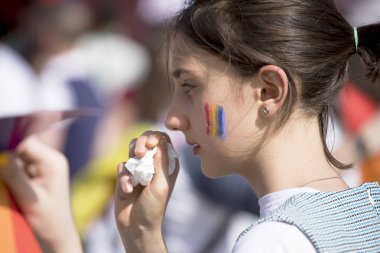 Sofia Pride. Geçit töreni, gökkuşağı.