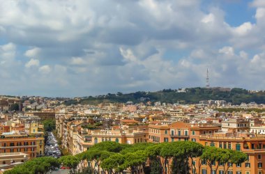 Roma 'nın havadan görünüşü, İtalya. 