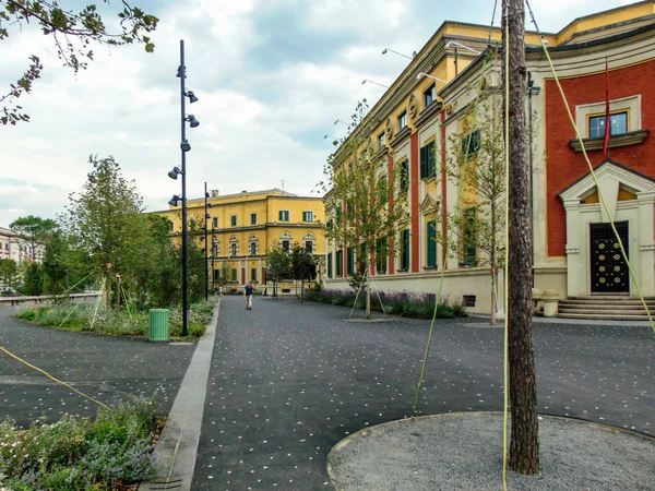 Die Regierungsgebäude Skanderbeg Platz Tirana Albanien Die Italienische Architektur Des — Stockfoto