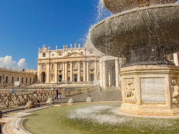 Vaticano Roma Itália Setembro 2018 Vista Frontal Basílica São Pedro — Fotografia de Stock