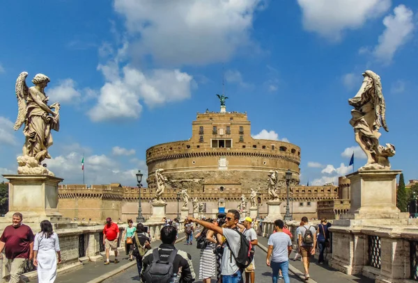 Roma Itália Setembro 2018 Castelo Santo Anjo Mausoléu Imperador Romano — Fotografia de Stock