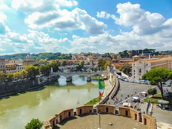 Fiume Tevere Che Passa Vicino Città Del Vaticano Roma Italia — Foto Stock