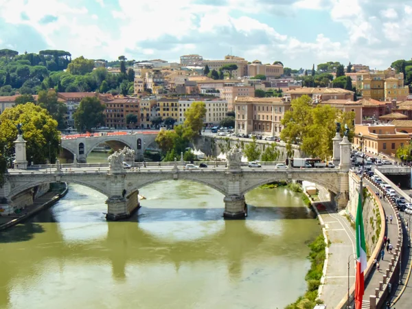 Fiume Tevere Che Passa Vicino Città Del Vaticano Roma Italia — Foto Stock