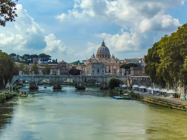 Vaticano Roma Itália Setembro 2018 Vista Frontal Basílica São Pedro — Fotografia de Stock