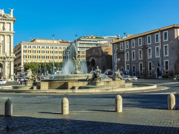 Roma Itália Setembro 2018 Fonte Das Naiades Piazza Della Repubblica — Fotografia de Stock