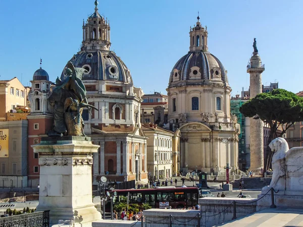 Roma Itália Setembro 2018 Vista Igreja Santíssimo Nome Maria Fórum — Fotografia de Stock