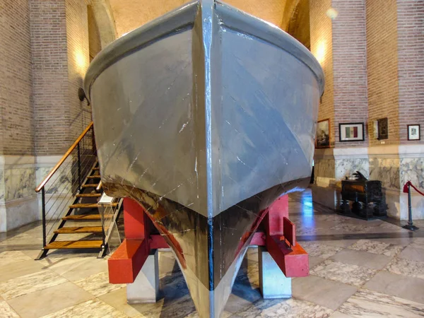Ρώμη Ιταλία Σεπτεμβρίου 2018 Τορπιλοβόλο Μέσα Στο Βωμό Του Μουσείου — Φωτογραφία Αρχείου