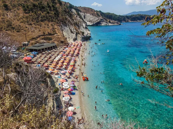 Widok na lustra plaża. — Zdjęcie stockowe