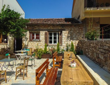 Ioannina şatosunda güzel kafeterya.