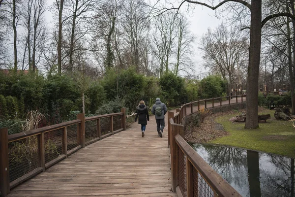 Wooden walkway path. — Stock Photo, Image