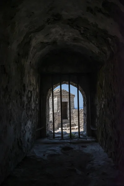 Veduta del Castello di Porto Palermo . Foto Stock