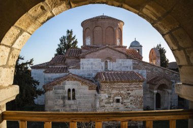Saint Mary Manastırı Görünümü, Apollonia, Arnavutluk.