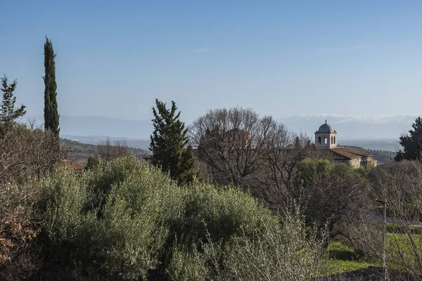 Uitzicht op het klooster van Saint Mary, Apollonia, Albanië — Stockfoto