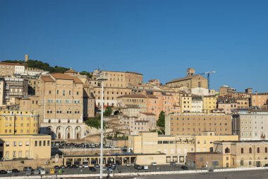 Ancona Cityscape görünümü.