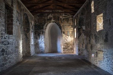 Saint Mary Manastırı Görünümü, Apollonia, Fier, Arnavutluk.