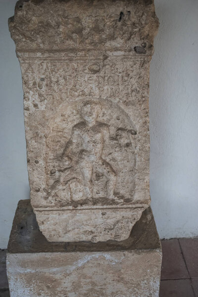 Altar dedicated to Dracon the first recorded democratic legislator of ancient Athens, Greece.