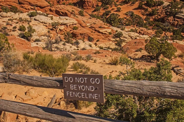 Warning Sign Devils Garden — Stock Photo, Image