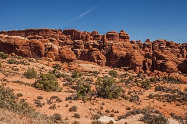 Şeytan'ın bahçe Arches National Park Utah önsezim kaya oluşumları