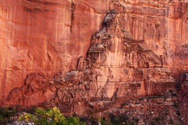 Capitol Resif Ulusal Parkı 'ndaki Hickman Doğal Köprüsü Yolu boyunca manzara. Utah. ABD