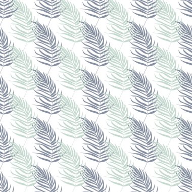  Dikişsiz desen baskı için. Avuç ayarla, orman, tropikal, arka plan bırakır. Vektör çiçek, Botanik ve bitki örtüsü çizim. 