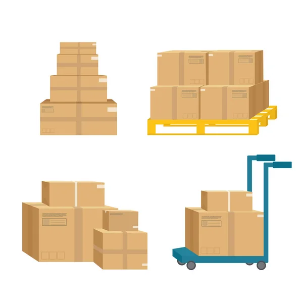 Logistiek Levering Pictogram Service Geïsoleerd Een Witte Achtergrond Pakketten Box — Stockvector