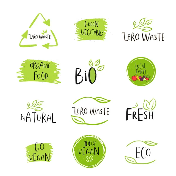El çizilmiş Sıfır atık logosu veya işareti. Eko rozeti, alışveriş için etiket, hiçbir plastik pazar, ürün ambalaj