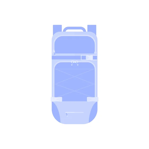 Коллекция зимних спортивных икон. Рюкзак для катания на лыжах и сноуборде изолирован на белом фоне в плоском стиле. Элементы для фото горнолыжного курорта, горные мероприятия, векторная иллюстрация . — стоковый вектор