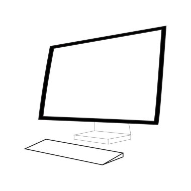     . Simge bilgisayar ekran vektör cihaz.