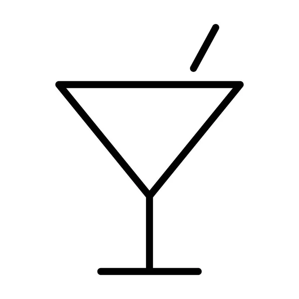 Vector Icon Cocktail Drink Glass — Stock Vector