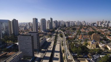Geniş caddeler, Avenue gazeteci Roberto Marinho, Sao Paulo Brezilya, Güney Amerika