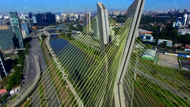 Askılı köprü dünya, Sao Paulo Brezilya, Güney Amerika 