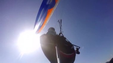 Kendi yamaç paraşütü uçan rio de Janeiro şehri, Rio de Janeiro devlet, Brezilya Güney America.12/20/2016paraglider pilot, fiziksel engelliler,  