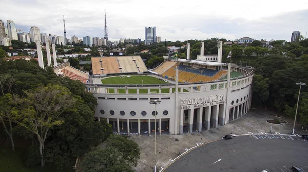 Voetbal Hele Wereld Pacaembu Stadion Sao Paulo Brazilië Video Maakte — Stockfoto