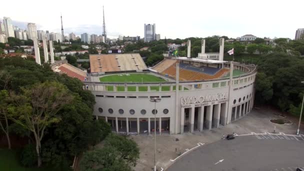 Voetbal Hele Wereld Pacaembu Stadion Sao Paulo Brazilië Video Maakte — Stockvideo