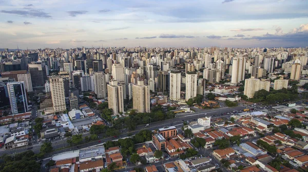 Drone Foto Uma Grande Cidade Mundo Bairro Itaim Bibi Cidade — Fotografia de Stock