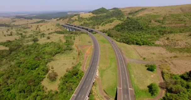 Εθνική Οδό Παγκοσμίως Αυτοκινητόδρομο Castelo Branco Σάο Πάολο Βραζιλία Νότια — Αρχείο Βίντεο