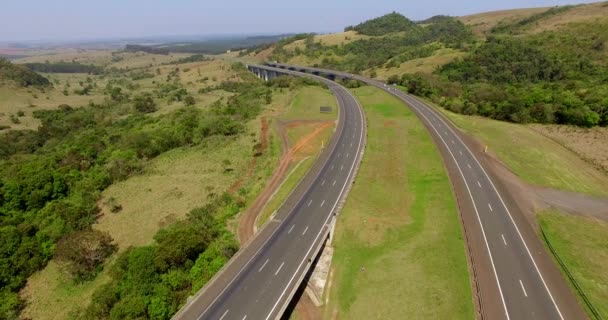 Celém Světě Dálnice Castelo Branco Brazílie Sao Paulo Jižní Amerika — Stock video